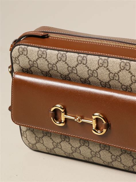 borsa a tracolla tessuto marrone gucci|Gucci borse.